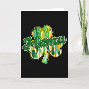 Cartão Mamãe Sortuda Dia de São Patrício Mãe Irlandesa Tr