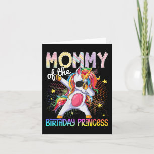 Cartão Mamães Da Princesa De Aniversário, Unicorn Dabbing