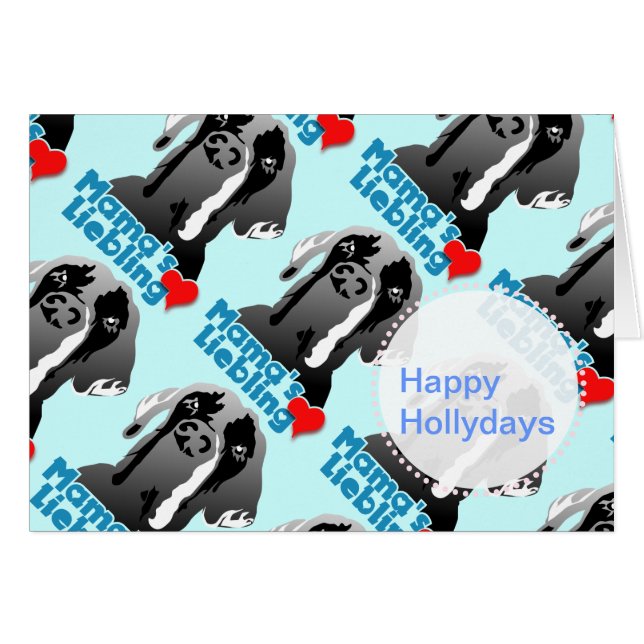 Cartão Mamas Lieblings Dogge (Frente Horizontal)