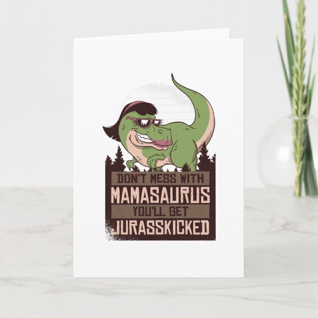 Cartão Mamasaurus Dinossaur (Frente)