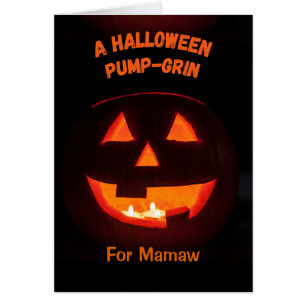 Cartão Mamaw Halloween Cute Jack o'Lanterna