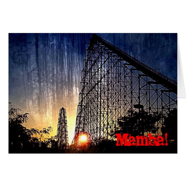 Cartão Mamba Rollercoaster World's of Fun Kansas City (Frente Horizontal)