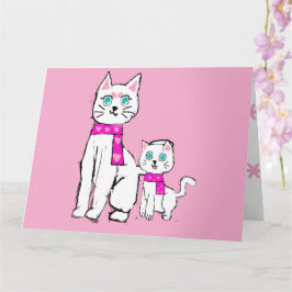 Cartão Mamma kitty e Lily Dia das Mães