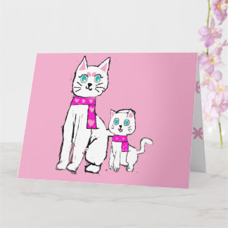 Cartão Mamma kitty e Lily Dia das Mães