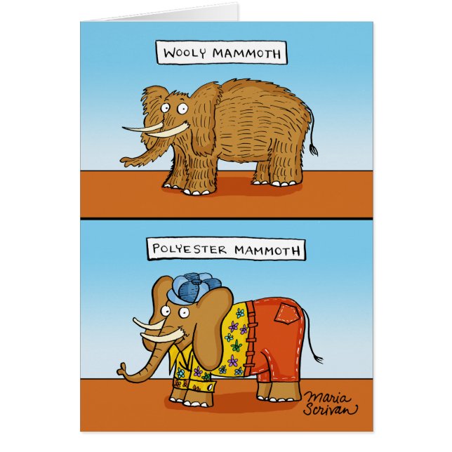 Cartão Mammoth do poliéster (Frente)