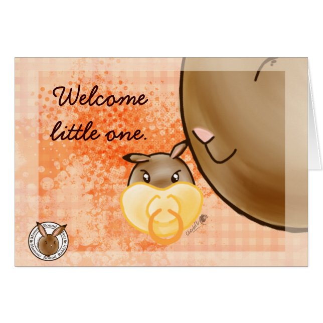 Cartão Mammy Round Rabbit-little one (Frente Horizontal)