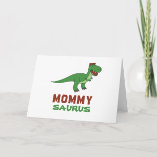 Cartão Mammysaurus Dinossauro T-Rex Dino Mamãe Mãe Dia da
