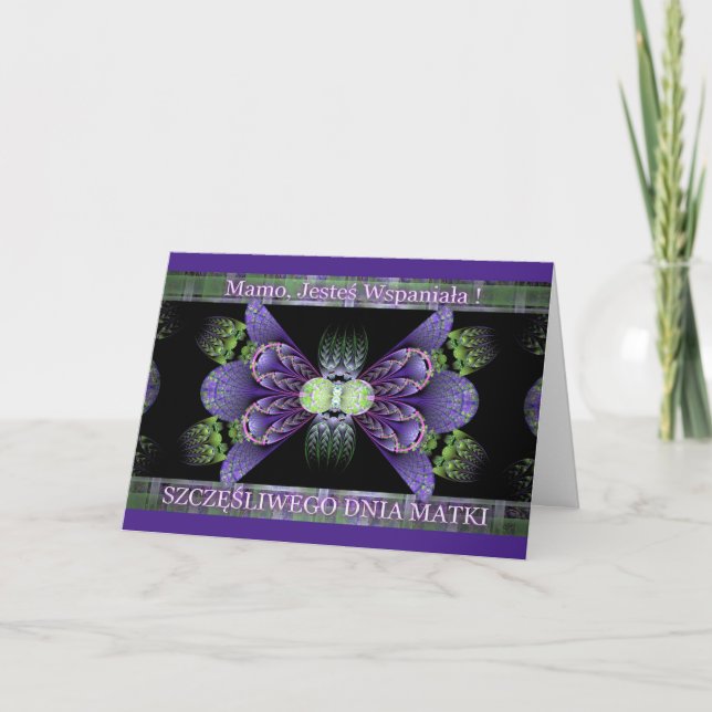 Cartão Mamo, Jesteś Wspaniała-Polish Mother's Day Card (Frente)