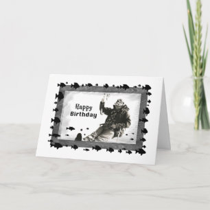 Cartão Man Ice Fish, Aniversário