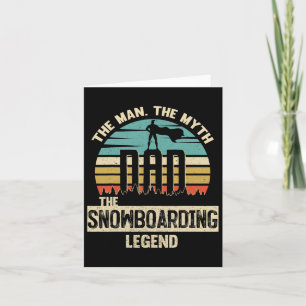 Cartão Man Myth Legend Pai Snowboard