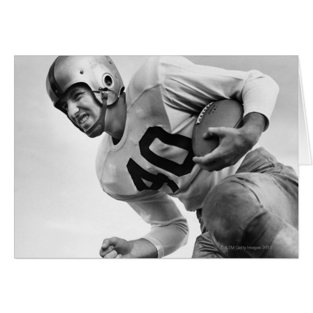 Cartão Man Playing Futebol 3 (Frente Horizontal)