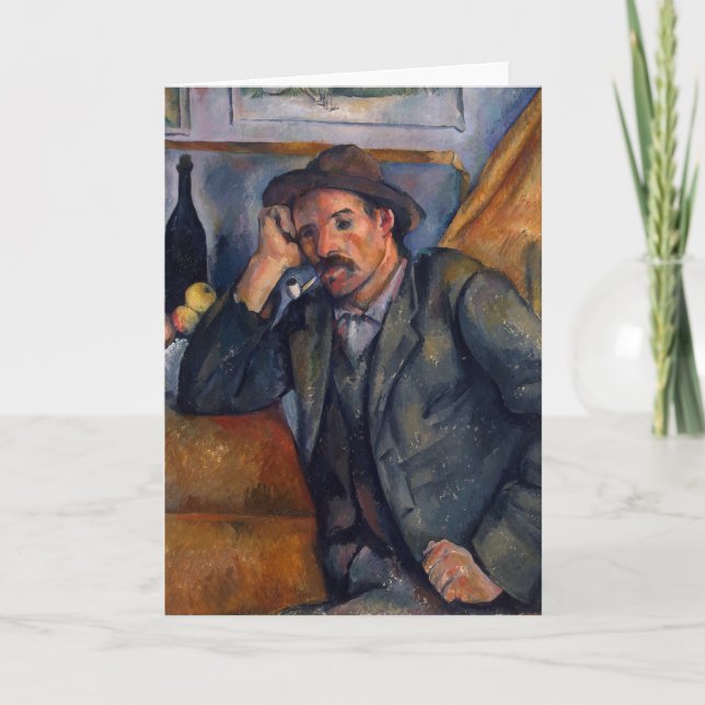 Cartão Man With Pipe - Paul Cezanne - c1890 (Frente)