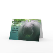 Manatee Birthday Last piece of cake Mister - 5x7
