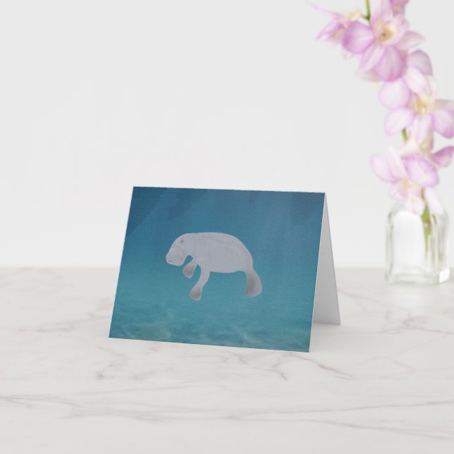 Cartão Manatee Greeting Card (Orquídea)