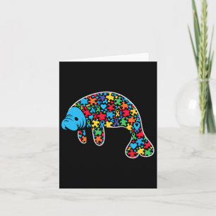 Cartão Manatee Quebra-cabeça Autismo Sensibilização Utili