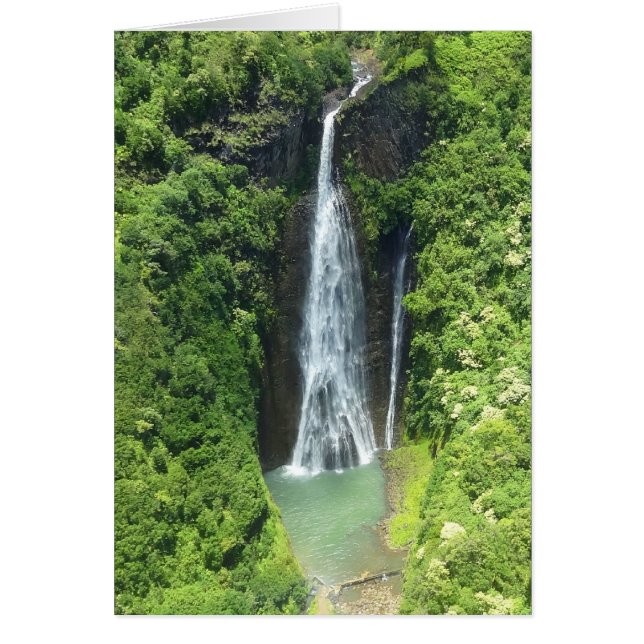 Cartão Manawaiopuna Falls Kauai Hawaii (Frente)