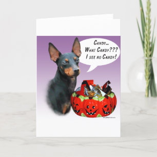 Cartão Manchester Terrier Halloween Candy