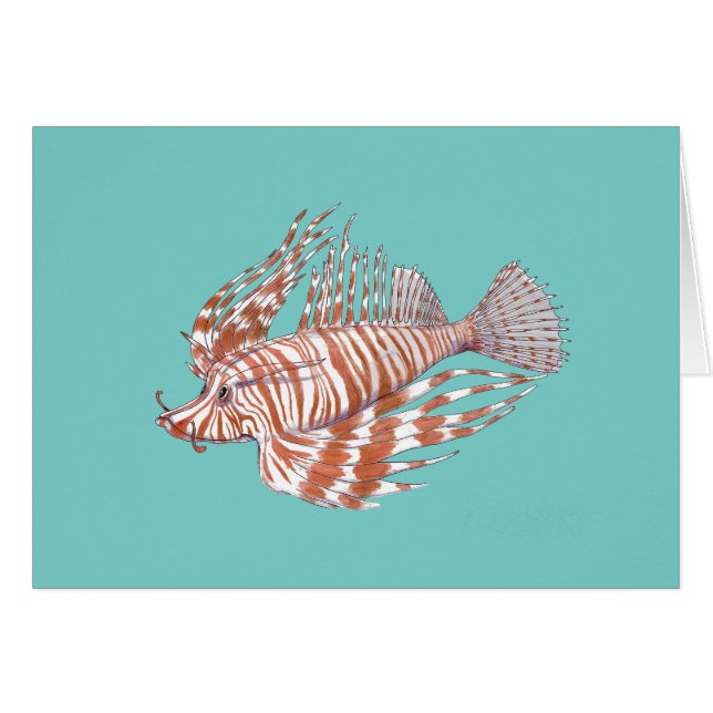 Cartão Manchu dos peixes (Frente Horizontal)