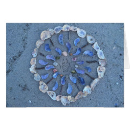 Cartão Mandala da arte da natureza do verão do Seashell