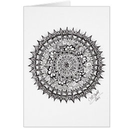 Cartão Mandala da flor