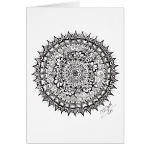 Cartão Mandala da flor