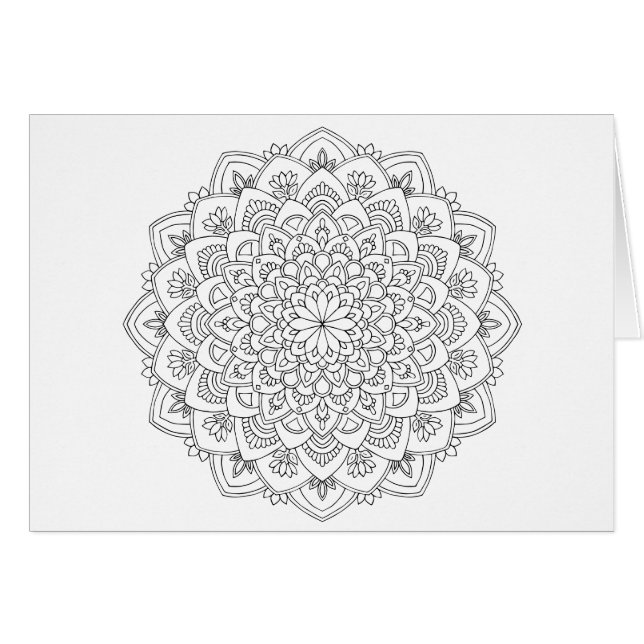 Cartão Mandala da virtude (Frente Horizontal)