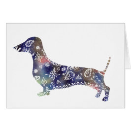 Cartão Mandala Dachshund All Occastions