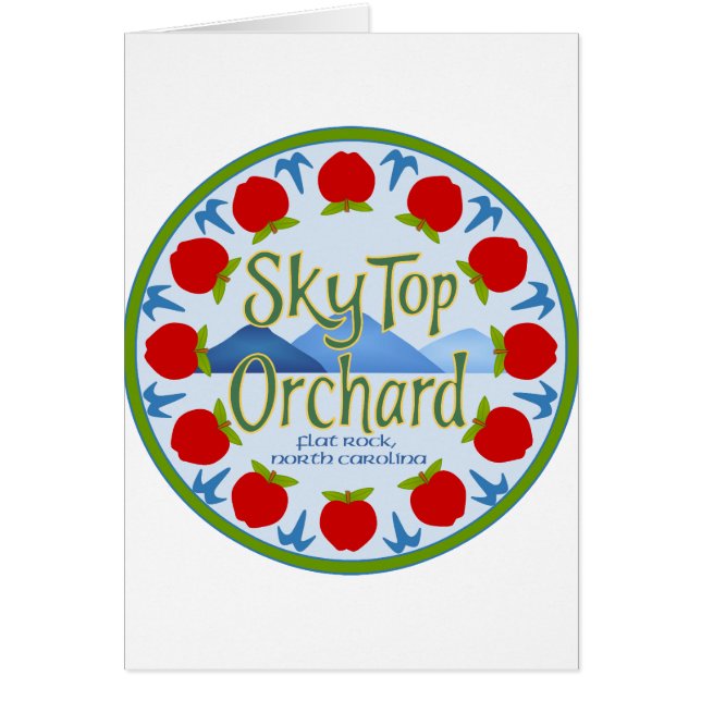 Cartão Mandala de Apple - azul (Frente)