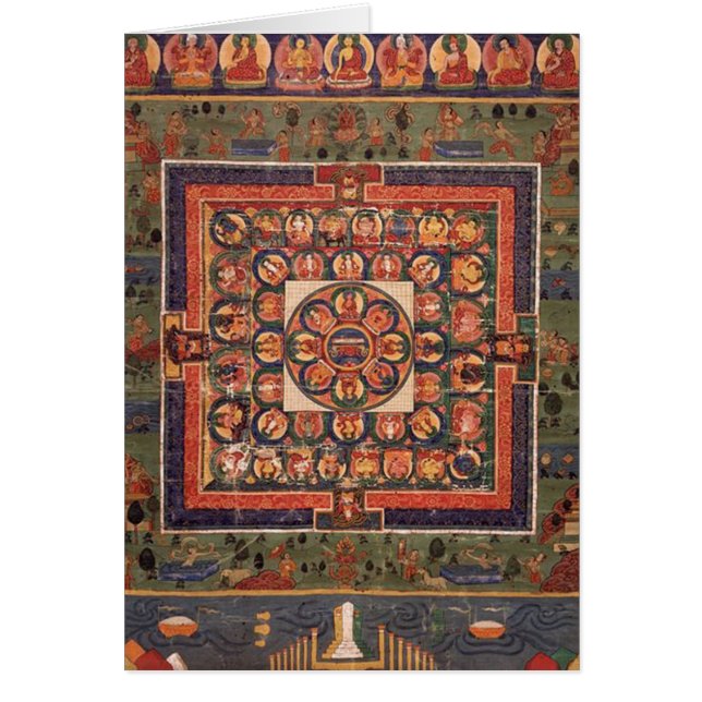 Cartão Mandala de Buddha da medicina (Frente)