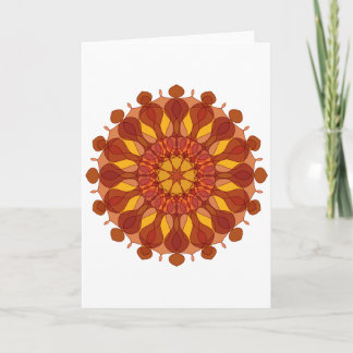 Cartão Mandala de Flor de Laranja