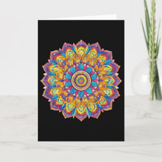 Cartão Mandala de Lótus Boho Meditação Yoga 