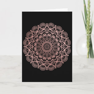 Cartão Mandala de Yoga Flor de Lótus para Mulheres, Homen