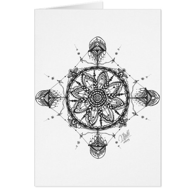 Cartão Mandala do art deco (Frente)