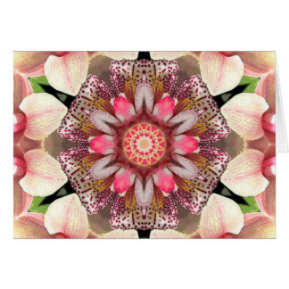 Cartão Mandala do fluxo da flor