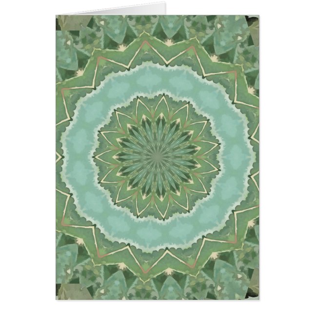 Cartão Mandala do Succulent (Frente)