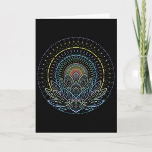 Cartão Mandala Flor de Lótus Yoga