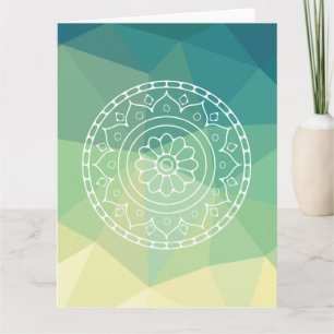 Cartão Mandala Flower Boho Design Étnico