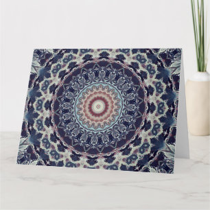 Cartão Mandala geométrica circular abstrato sem costura