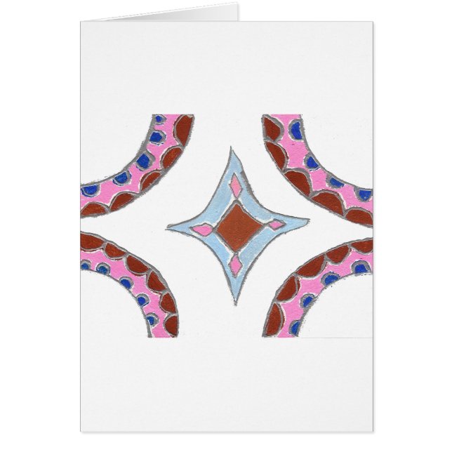 Cartão Mandala Oil Painting Impressão (Frente)