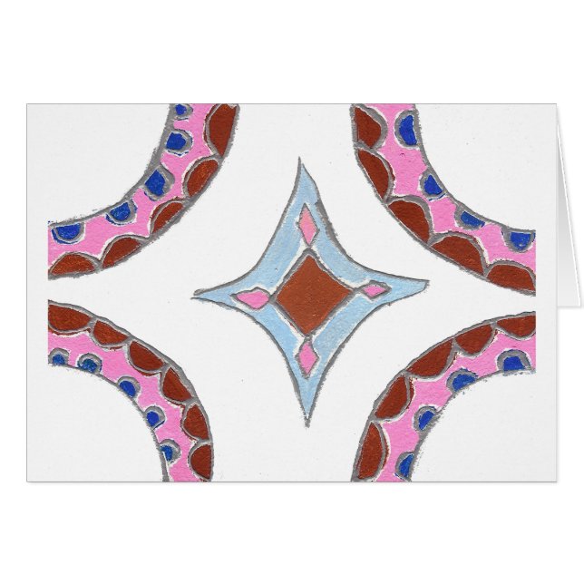 Cartão Mandala Oil Painting Impressão (Frente Horizontal)