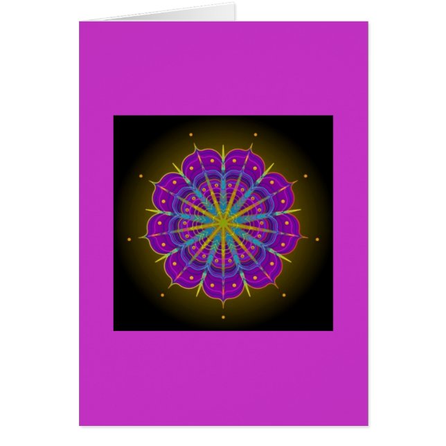 Cartão Mandala preta (Frente)