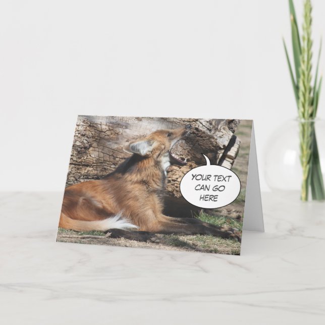 Cartão Maned Wolf Greeting Card (Frente)