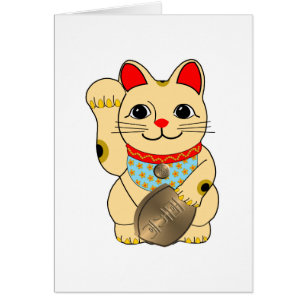 Cartão Maneki Dourado Neko