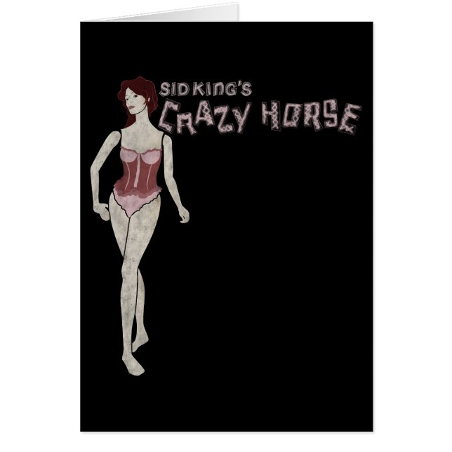 Cartão manequim de cavalo louco de sid king (Frente)