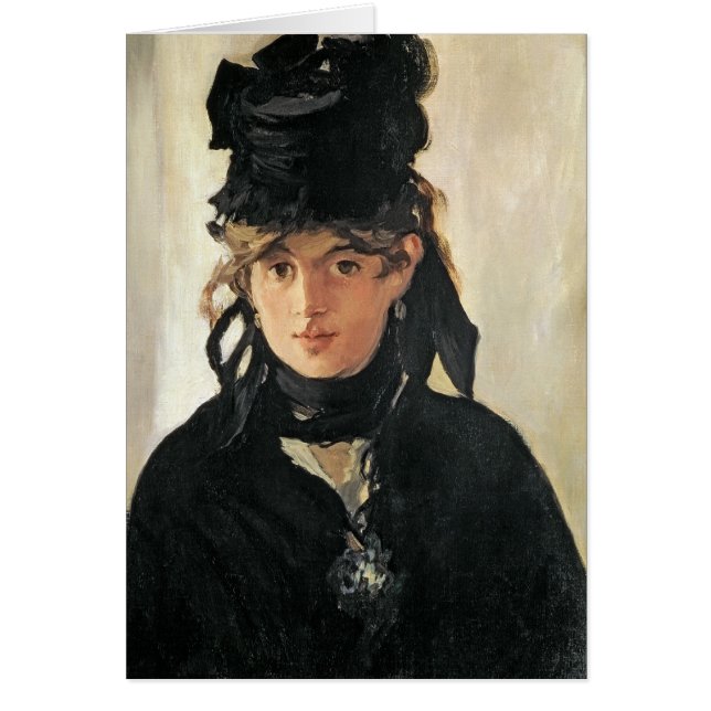 Cartão Manet | Berthe Morisot com Buquê de Violetas (Frente)