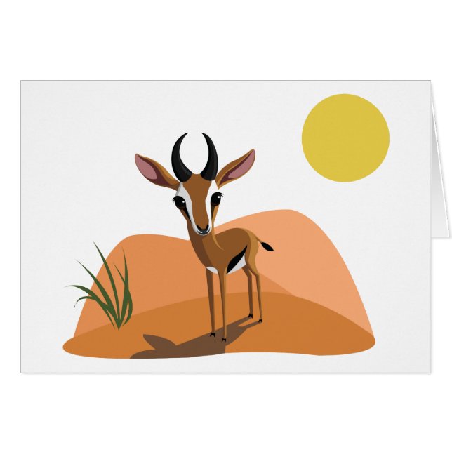 Cartão Manga a gazela (Frente Horizontal)