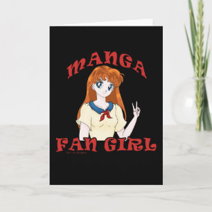 Cartão Manga Fan Girl Greeting Cards