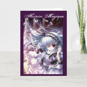 Cartão manga-fille-gothique-