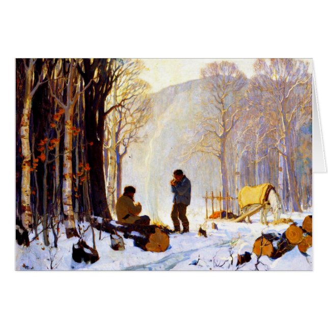 Cartão Manhã cedo na Floresta (Frente Horizontal)