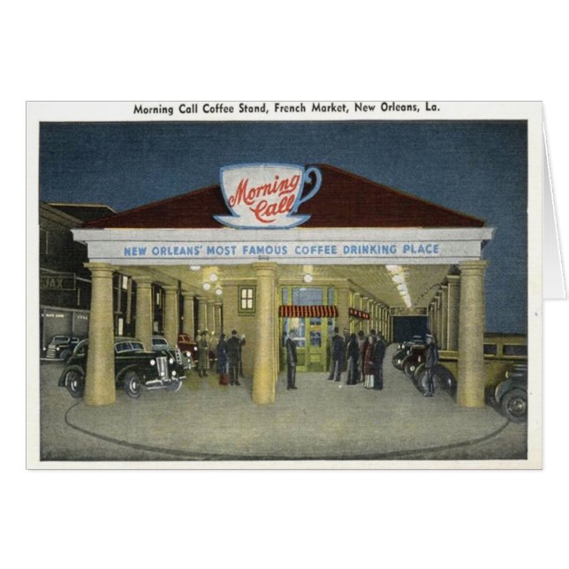 Cartão Manhã Chamando Nova Orleans (Frente Horizontal)